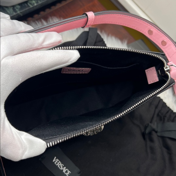 NOT AVAILABLE Versace La Medusa Light Pink Shoulder Bag Calf Leather NWOT w/COA - Picture 11 of 17